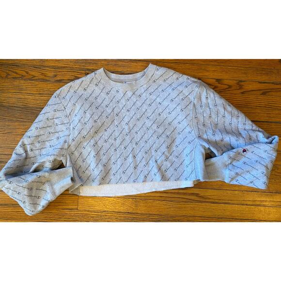 Champion Reverse Weave Trending Cropped Sweatshirt Women’s Medium - Picture 1 of 8
